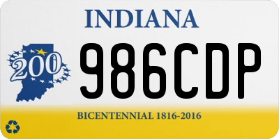 IN license plate 986CDP