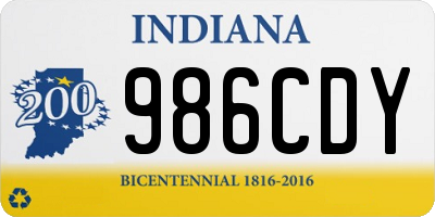 IN license plate 986CDY