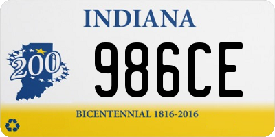 IN license plate 986CE