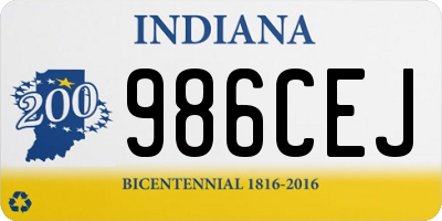 IN license plate 986CEJ