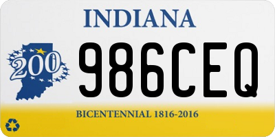 IN license plate 986CEQ