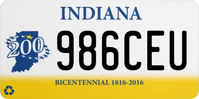 IN license plate 986CEU