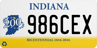 IN license plate 986CEX