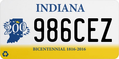 IN license plate 986CEZ