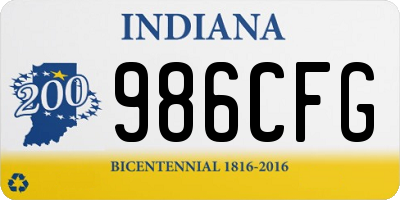 IN license plate 986CFG