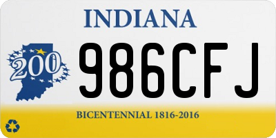 IN license plate 986CFJ