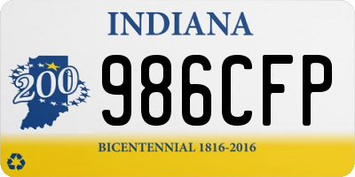 IN license plate 986CFP