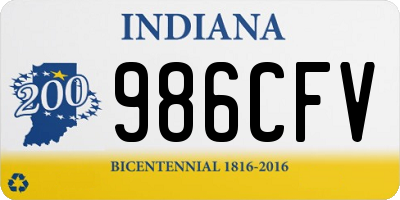 IN license plate 986CFV