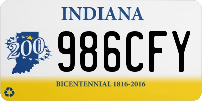 IN license plate 986CFY