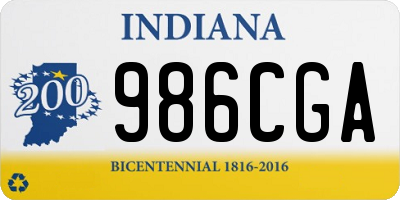 IN license plate 986CGA