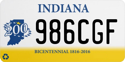 IN license plate 986CGF