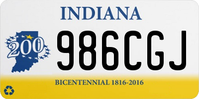 IN license plate 986CGJ