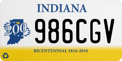 IN license plate 986CGV