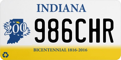 IN license plate 986CHR
