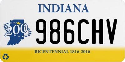 IN license plate 986CHV