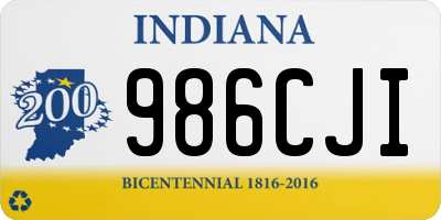 IN license plate 986CJI