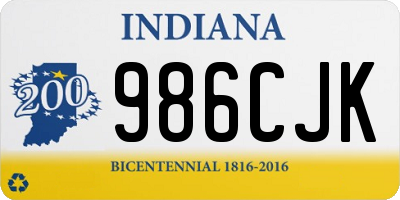 IN license plate 986CJK