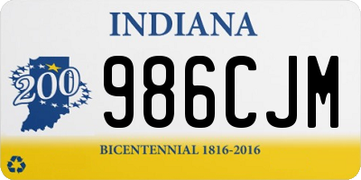 IN license plate 986CJM