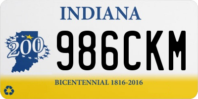 IN license plate 986CKM