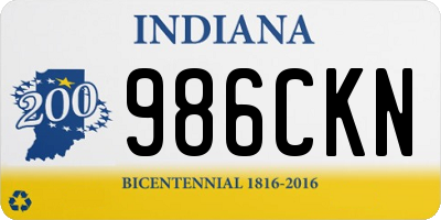 IN license plate 986CKN