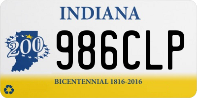 IN license plate 986CLP