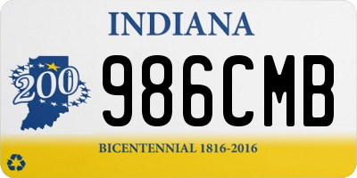 IN license plate 986CMB