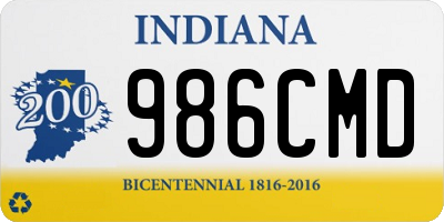 IN license plate 986CMD