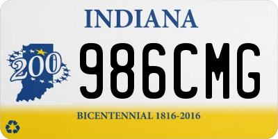 IN license plate 986CMG