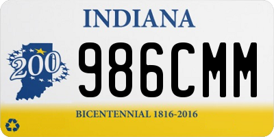 IN license plate 986CMM