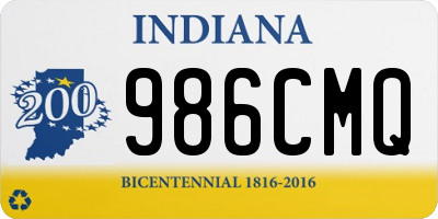 IN license plate 986CMQ