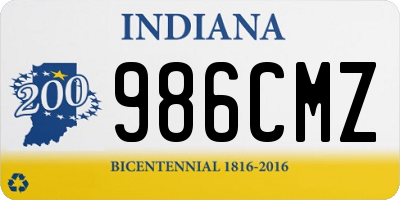 IN license plate 986CMZ