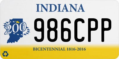 IN license plate 986CPP