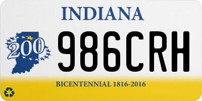 IN license plate 986CRH