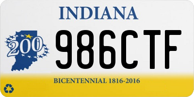 IN license plate 986CTF