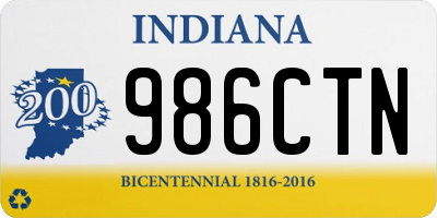 IN license plate 986CTN