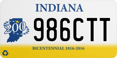 IN license plate 986CTT