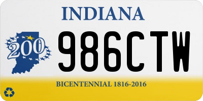 IN license plate 986CTW