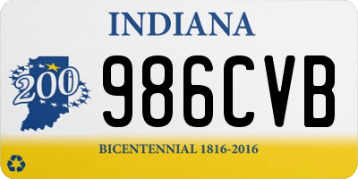 IN license plate 986CVB