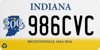 IN license plate 986CVC