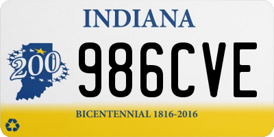 IN license plate 986CVE