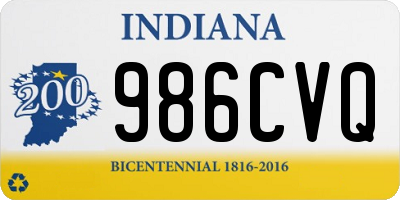 IN license plate 986CVQ