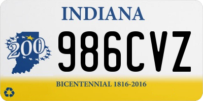 IN license plate 986CVZ