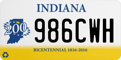 IN license plate 986CWH