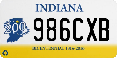 IN license plate 986CXB