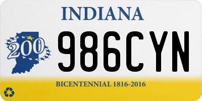 IN license plate 986CYN