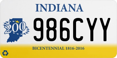 IN license plate 986CYY