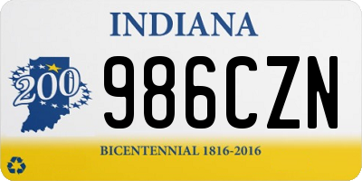 IN license plate 986CZN