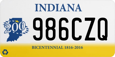 IN license plate 986CZQ