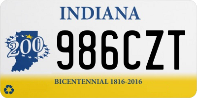 IN license plate 986CZT