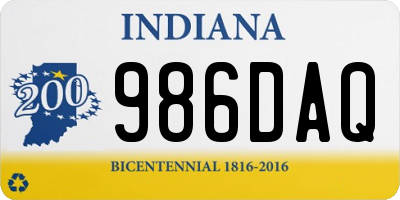 IN license plate 986DAQ